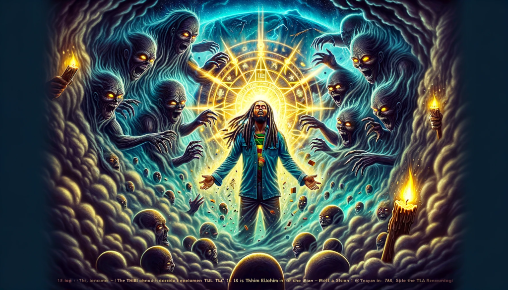 dallc2b7e 2024 01 19 09.38.14 illustrate a powerful and symbolic youtube thumbnail showing the destruction of a mind control spell represented as dark ominous clouds dissipating