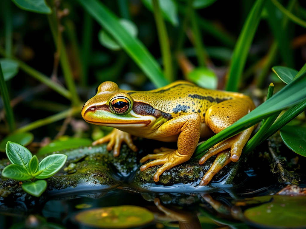 Frog: transformation, renewal, adaptability, cleansing.