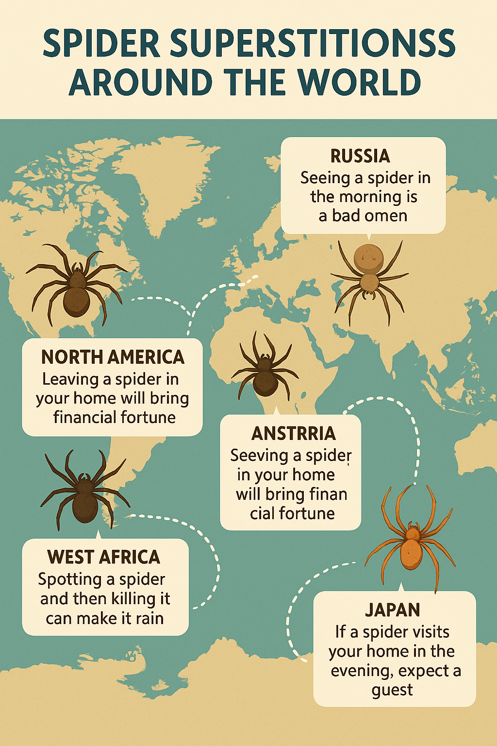 Macro illustration of a money spider in a glowing web, symbolizing ecology and clearing negative energy.