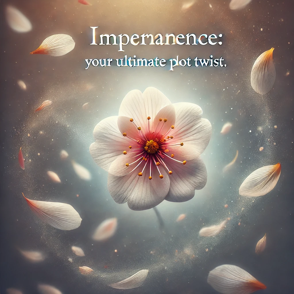 a white flower with orange petals