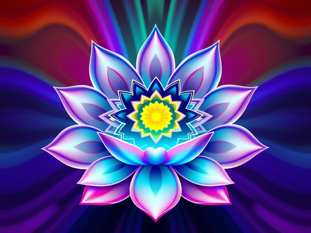 Image: The lotus symbol in chakra representations