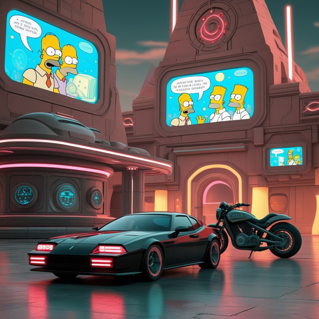 Leonardo Phoenix 10 A retrofuturistic cityscape blending 1980s 3