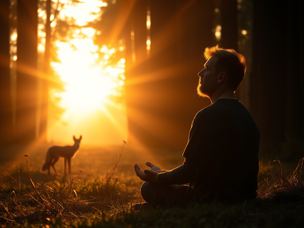 Man observing animal encounter tied to Lone Animal Sightings: The Rare Omens You Must Understand