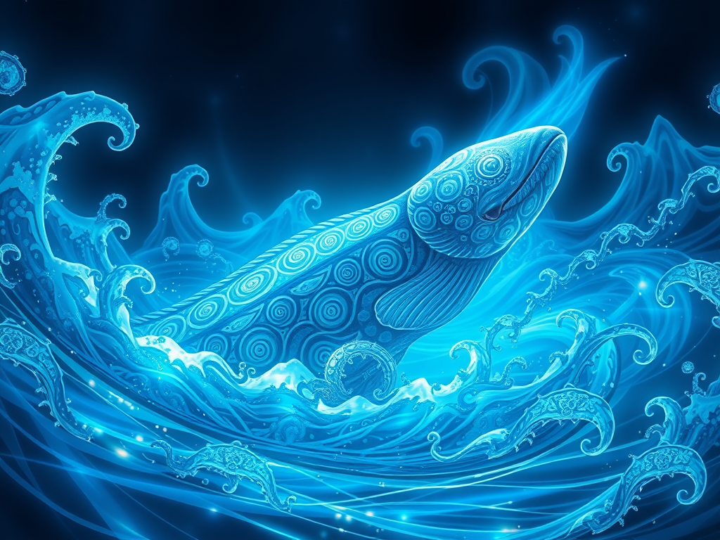 🐍 Slippery Truths & Ancient Secrets: The Spiritual Meaning and Symbolism of Seeing an Eel 2 featured image prompt a glowing mystical eel swimming through shimmering