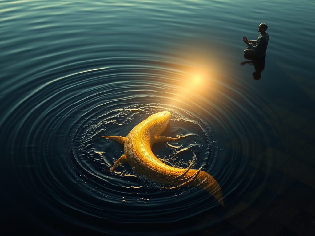 🐍 Slippery Truths & Ancient Secrets: The Spiritual Meaning and Symbolism of Seeing an Eel 5 "A spiritual representation of an eel as a symbol of intuition, transformation, and adaptability in deep water."