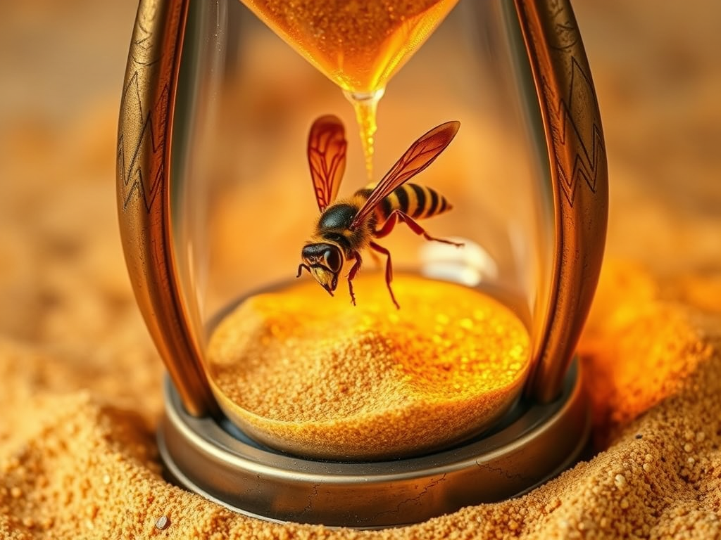 wasp in arrow glass 