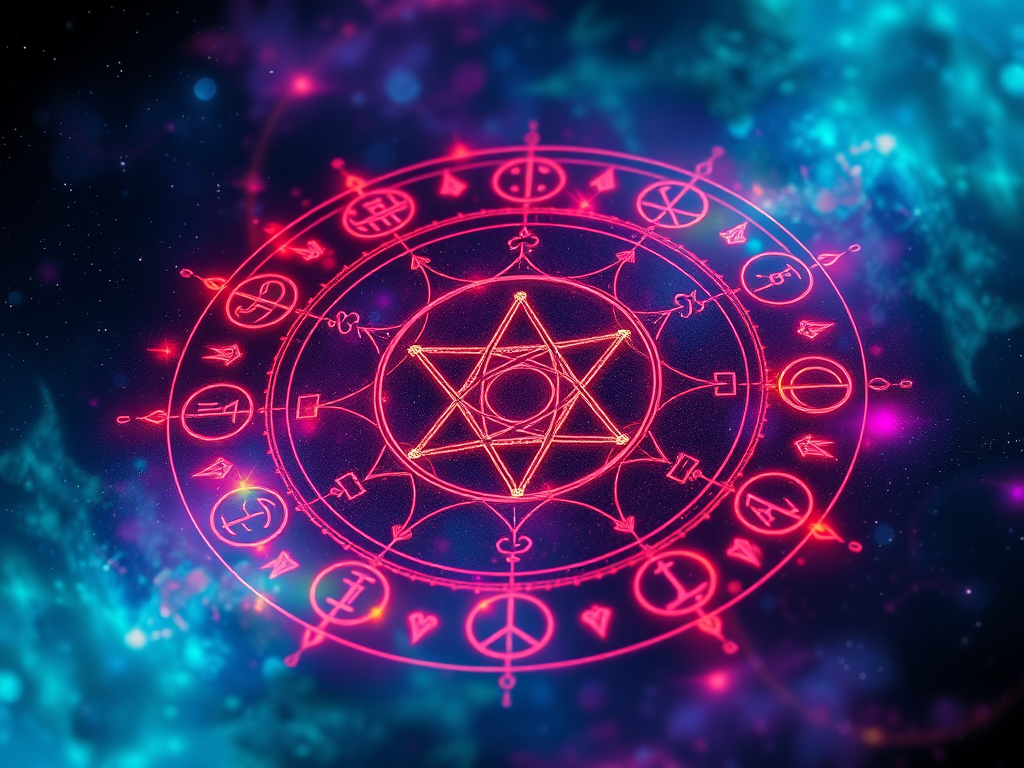 Image Prompt:
Overlay of spiritual symbols from Kabbalah, Gnosticism, and Taoism on glowing crop circles at night.