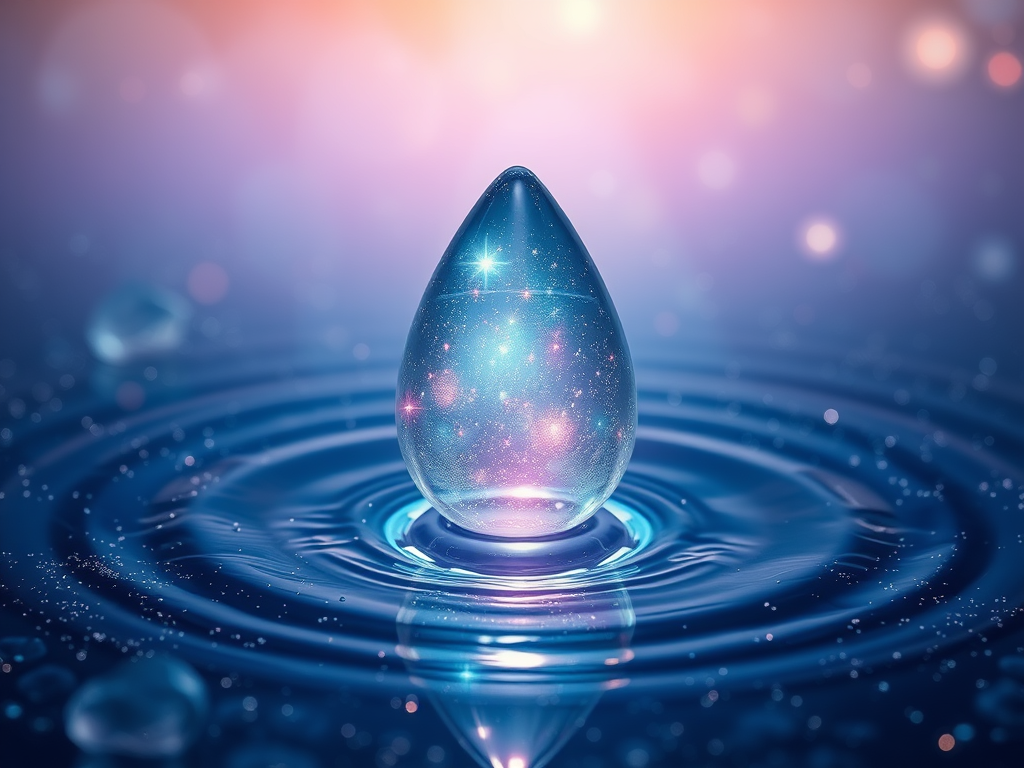 image prompt for this section leonardo ai a glowing water