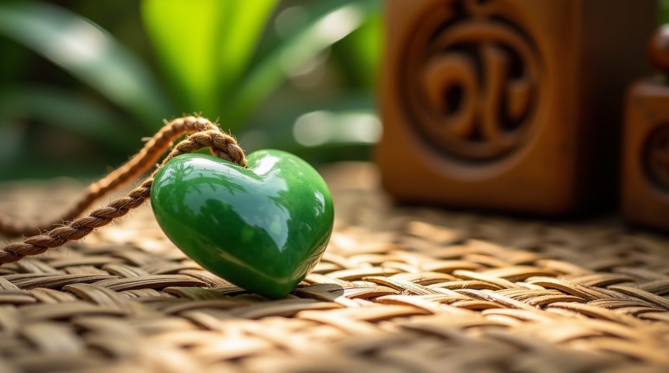The Lost Truths of the Arawak People Revealed | Arawak History & Spirituality 13 Jade heart pendant glowing softly in sunlight.