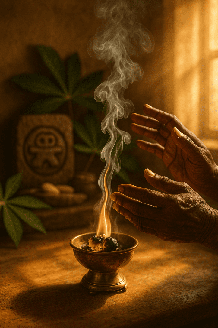 The Lost Truths of the Arawak People Revealed | Arawak History & Spirituality 14 copal-resin-charcoal-censer-sacred-smoke-ancestral-offering-cleansing-ritual