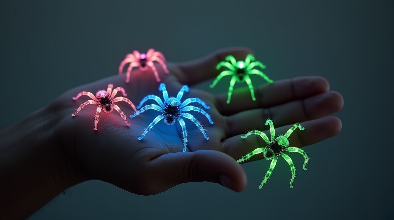Close-up of a hand holding glowing strands like a web, symbolising destiny and conscious creation