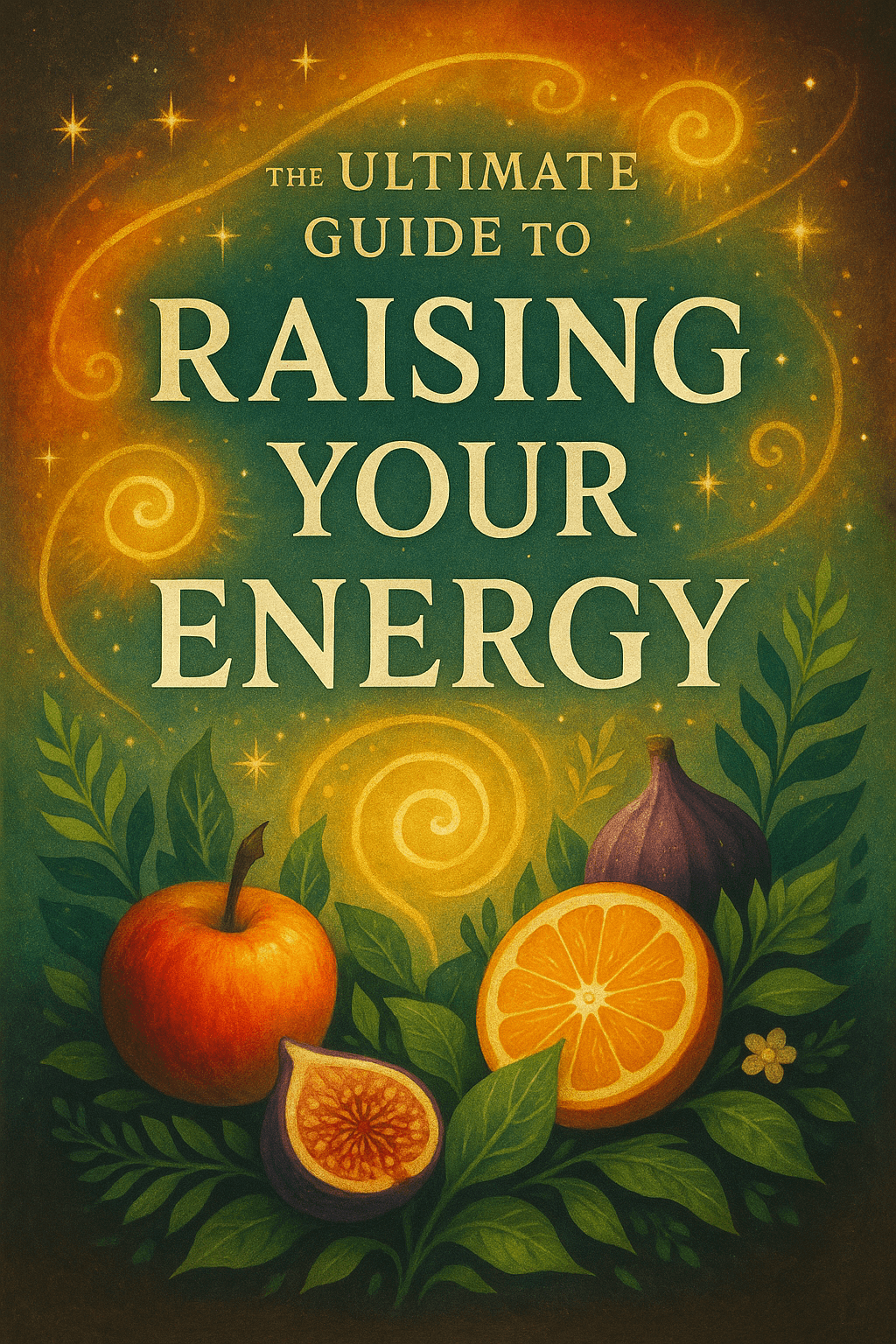 Book cover for The Ultimate Guide to Raising Your Energy blending diet and spirituality
